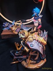 18CM League of Legends LOL Jinx PVC Statue Handmade Figure Model Collectibles