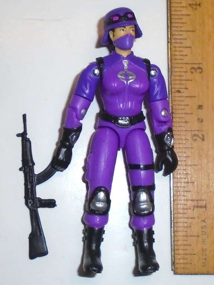 G.I. JOE FIGURE CUSTOM 2007 Cobra Night Stalker Female Trooper (PURPLE)