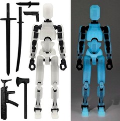 Pre-Assembled T13 Dummy Action Figure – Fully Articulated & Glow-in-Dark