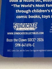 SDCC 2026 Exclusive Bozo The Clown 3.75″ Action Figure LE Toy Syndicate IN HAND