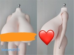 1:6 Suntan Large Breast Bust Cover Model For 12” Female TBL Action Figure Body
