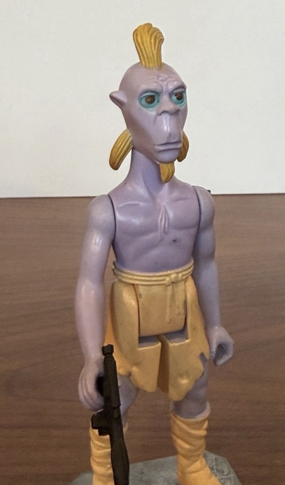 Vintage Star Wars Kez Iban DROIDS GLASSLITE BRAZIL w/Glasslite Blaster *RARE*