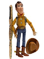 Disney Store Pixar Toy Story Woody 16” Talking Pull String Doll with Hat