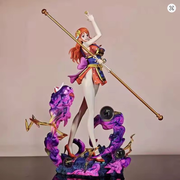 Handmade One Piece Samurai NAMI Lightning Oni Island Anime Action Figure Statue