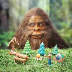 BIGFOOT BASECAMP – Miniature Figurines Toy Art Craft Play Set – Archie McPhee