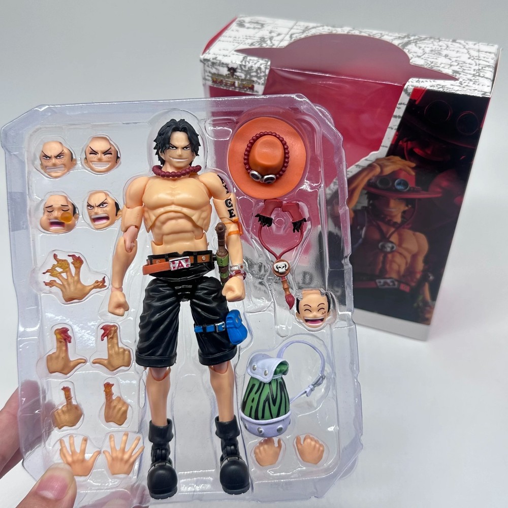 Bandai SHF Portgas D Ace One Piece Action Figure Articulated Toy Gift