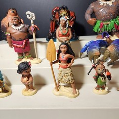 Disney Moana 10 pc Deluxe Figurine Playset Lot with extra figure (Maui as Shark)