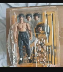 14cm Bruce Lee Articulated Action Figure V1 Yellow Jumpsuit V2 Black Pants KungW