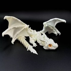 3D Printed Crystal Dragon Flexible Articulated Dragon Fidget Toys Desktop Decor
