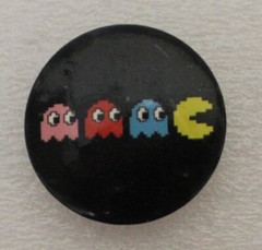 2006 PAC-MAN Button 3 cm. (1.25″) Diameter Namco Bandai Games Toru Iwatani #2