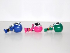 Lot 3 Power Rangers SUPER SAMURAI SMASH Mini Battle Figures Blue Green Pink