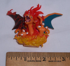 MEGA Charizard Figure Flame Fire Pokemon TCG Official X/Y Evolution 3″ 2016