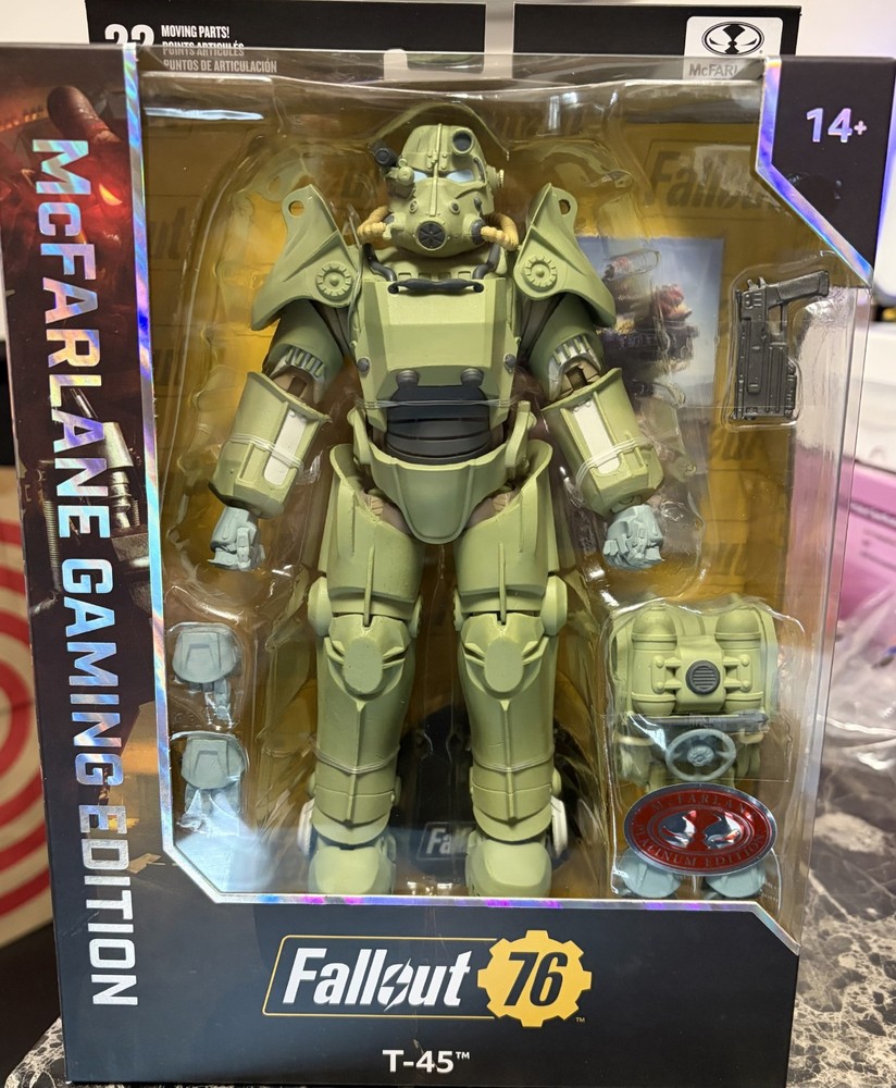 McFarlane GAMING EDITION “Fallout 76” T-45 PLATINUM Edition CHASE
