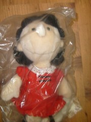 1952 Vintage Lucy Peanuts Plush Doll Red Dress Determined Products Cartoon NOS