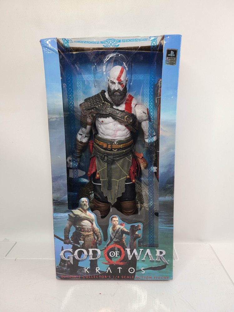 Open Box NECA – God of War 2018 – 1/4 Scale Action Figure – Kratos – Olympus 17″