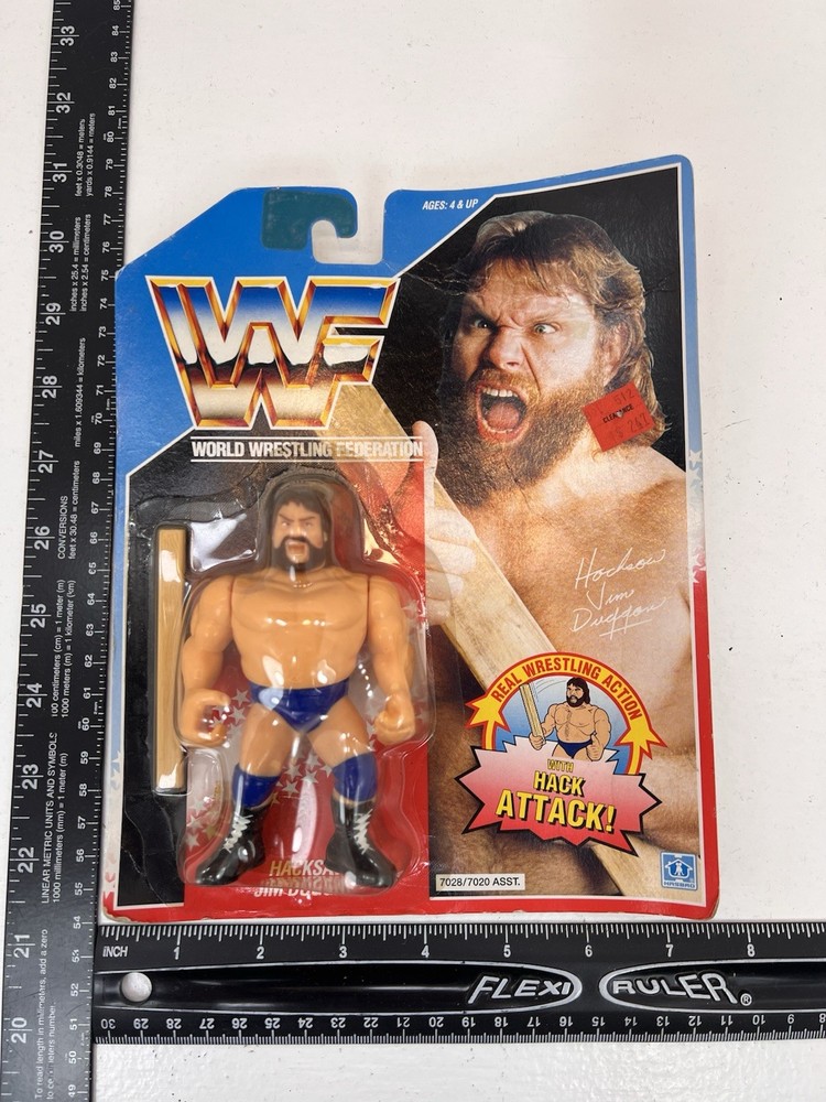 Hacksaw Jim Duggan WWF Wrestling 1990 Hasbro Action Figure NEW