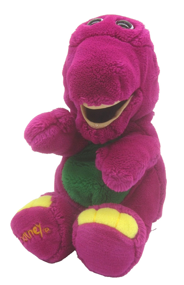 Dakin Barney 14” Hand Puppet Plush Vintage Stuffed Toy Purple Dinosaur 1992