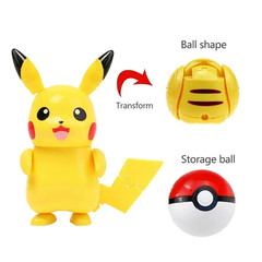 Pokemon Ball Deform Mewtwo Figure Pokeball Action Figurine Pikachu Charizard Gen