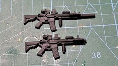 Custom 10 pcs 1/18 HK416 Assault Rifle models for 3.75″ action figure unpainted