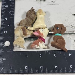 Mini Puppy Dogs Flocked Figures Lot of 5 Some Puppy in My Pocket