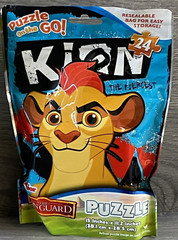 Lion Guard Kion 24pc Puzzle On The Go! 15”x11.25” Resealable Bag New
