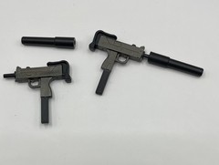 Uzi Gun (x2) & Suppressor Valaverse Fodder 1/12 Scale Action Force Fodder