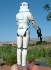 REAL NICE Stormtrooper EARLY 3 LINE LOGO ORIGINAL WEAPON Vintage Star Wars