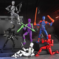 6PCS T-Robot 13 Action Figure Titan 13 3D Printed Toys Articulated