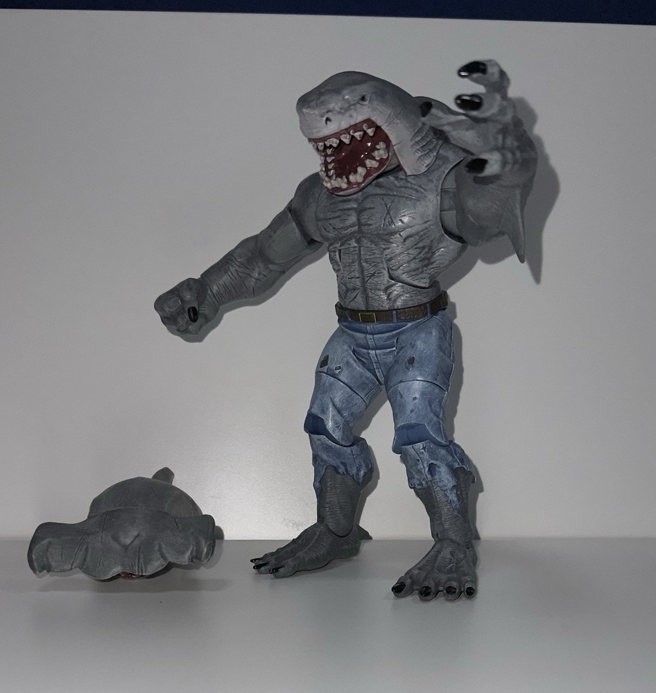 King Shark DC Multiverse Build A Figure BAF CNC 100% Complete with Hammerhead 9″