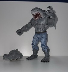 King Shark DC Multiverse Build A Figure BAF CNC 100% Complete with Hammerhead 9″