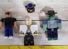 Roblox Toys Action Figures Lot Of 3 Figures Characters Pirate Bald Green Hat