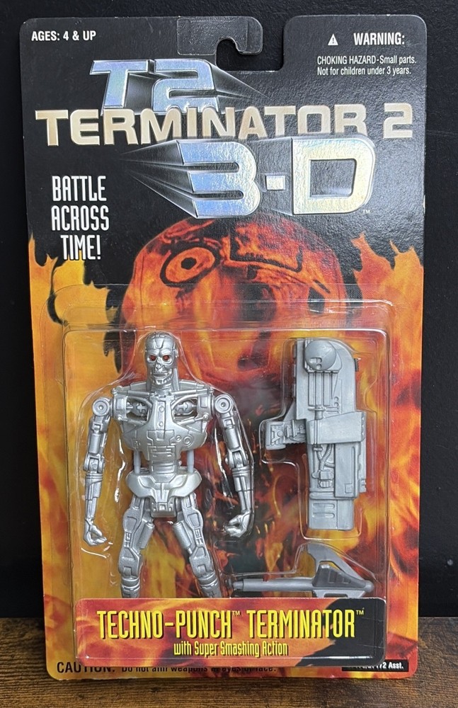 1997 Kenner T2 Terminator 2 3D Techno-Punch Terminator 6″ Action Figure NIP