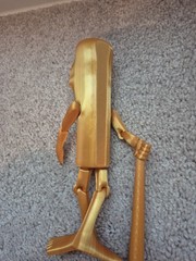 Articulated Tung Tung Tung Sahur – Brain Rot Fidget Toy Gold theme 7.5 inch tall