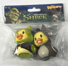 Dreamworks: Shrek & Donkey 3″ Rubber Duck Set Duckalooz (Jeep Duck) NEW & Sealed