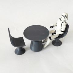 MOS ESPA STREET TABLE AND CHAIR for 3.75 inch (1:18) figure DIORAMA