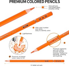 180-Color Colored Pencils Set w/ Coloring Book Eraser Sharpener for Adult Artist
