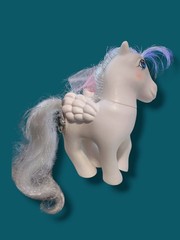 Vintage My Little Pony Princess Tiffany Pegasus G1 MLP White Jeweled 1987