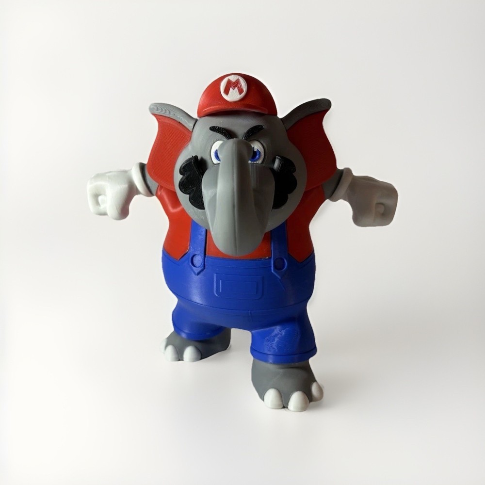 3D CUSTOM ELEPHANT MARIO FAN ART