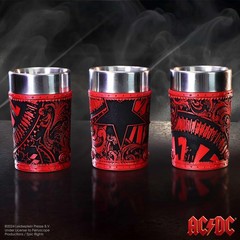 Nemesis Now Shot Glass Collection Set of 3, Hand-Painted Rock Band Merchandise,
