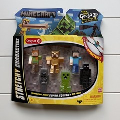 Minecraft Heroes of Goo Jit Zu Mini Figure 6-pack stretchy characters NEW IN BOX