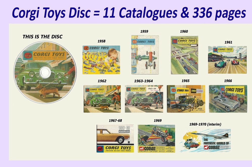 Corgi Catalogue 1958 1959 1960 1961 1962 1963 1964 1965 1966 1967 1968 1969 1970