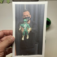 Power Rangers – Star Toys-14″ – Green Power Ranger- Signed by Jason David Frank