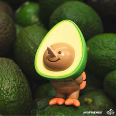 UNBOX INDUSTRIES AVOFRIENDS AVO KEWII Green Brown Vinyl Sofubi Figure H7CM/2.8in