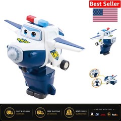 5″ Super Wings Paul Toy – Airplane to Robot Action Figure, No Batteries Required
