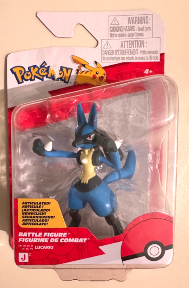 NIB Pokemon Battle Lucario Action Figure Pack Toy 3 1/2″