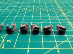 1/12 Scale 4 Sets Of Half Gloved Caucasian Hands #2 For 6″ Figure “I SHIP DAILY”