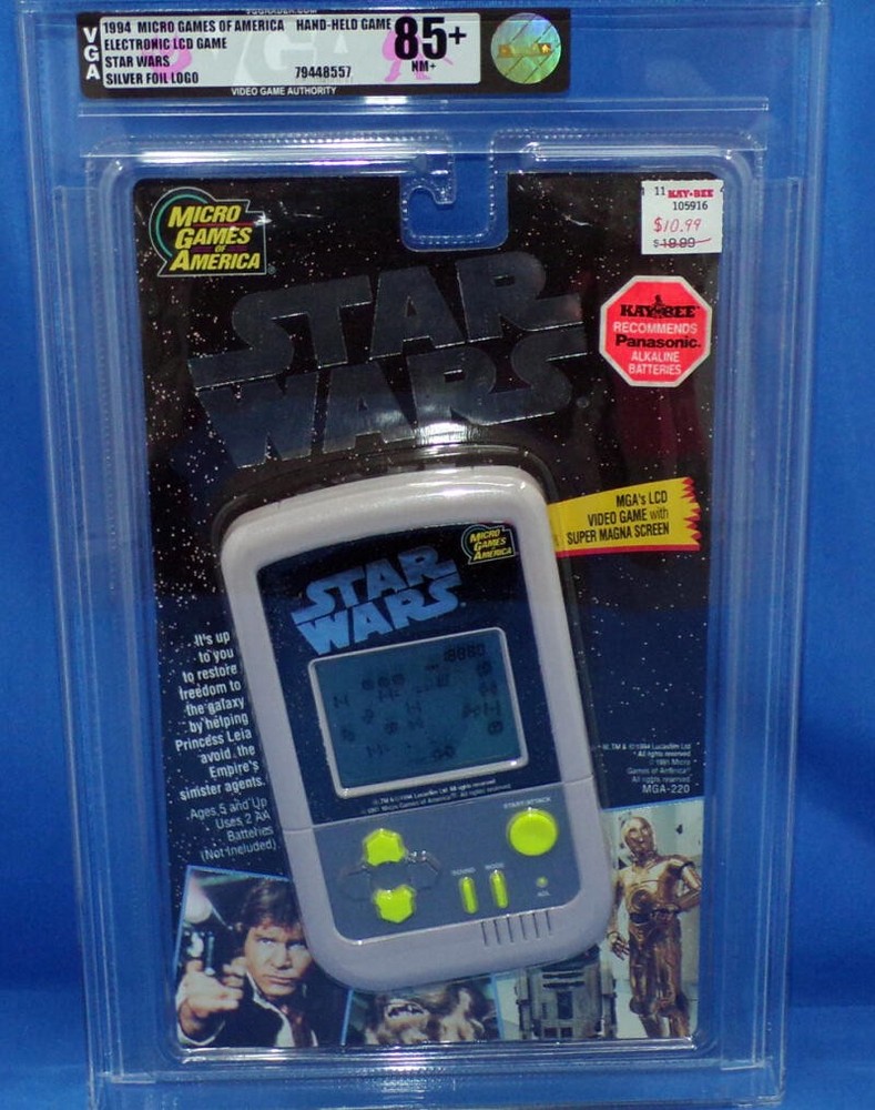 1994 Star Wars Silver Logo Hand-Held Game VGA 85+ Mirco Games of America Electro