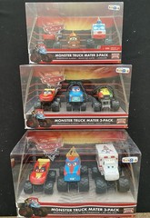 Disney Pixar Cars Toons: Monster Truck Mater 3 Pack Box Sets x 3 in Mint Package