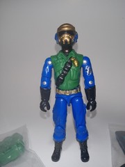 GIJoe ARAH Black Major / Red Laser GOLD HEAD STEEL BRIGADE Custom Figure Rare!