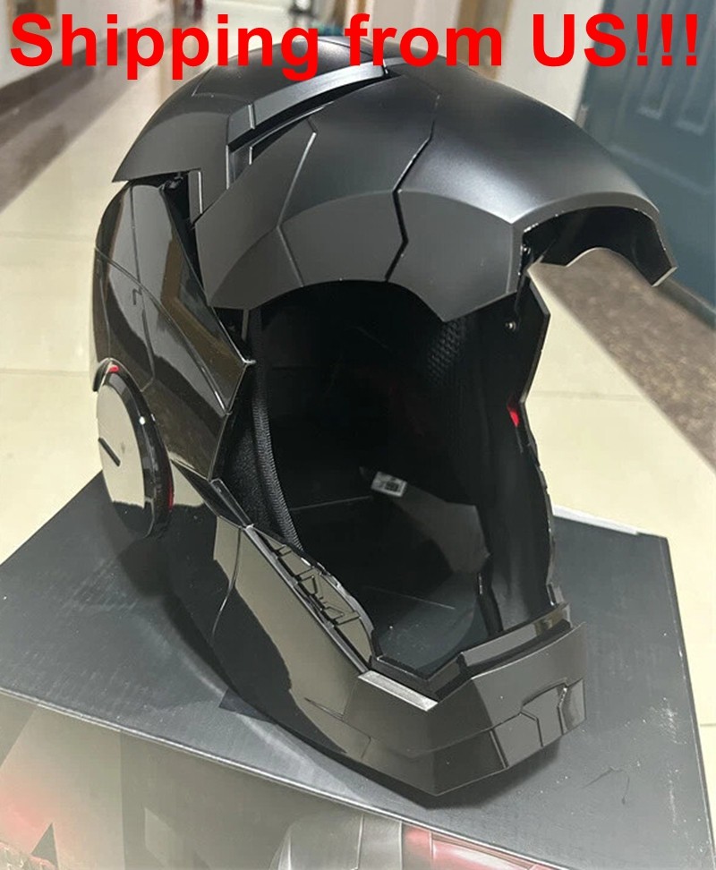 Iron Man Mk5 Black 1:1 Helmet Wearable Voice-control Open&close Cosplay Boxed